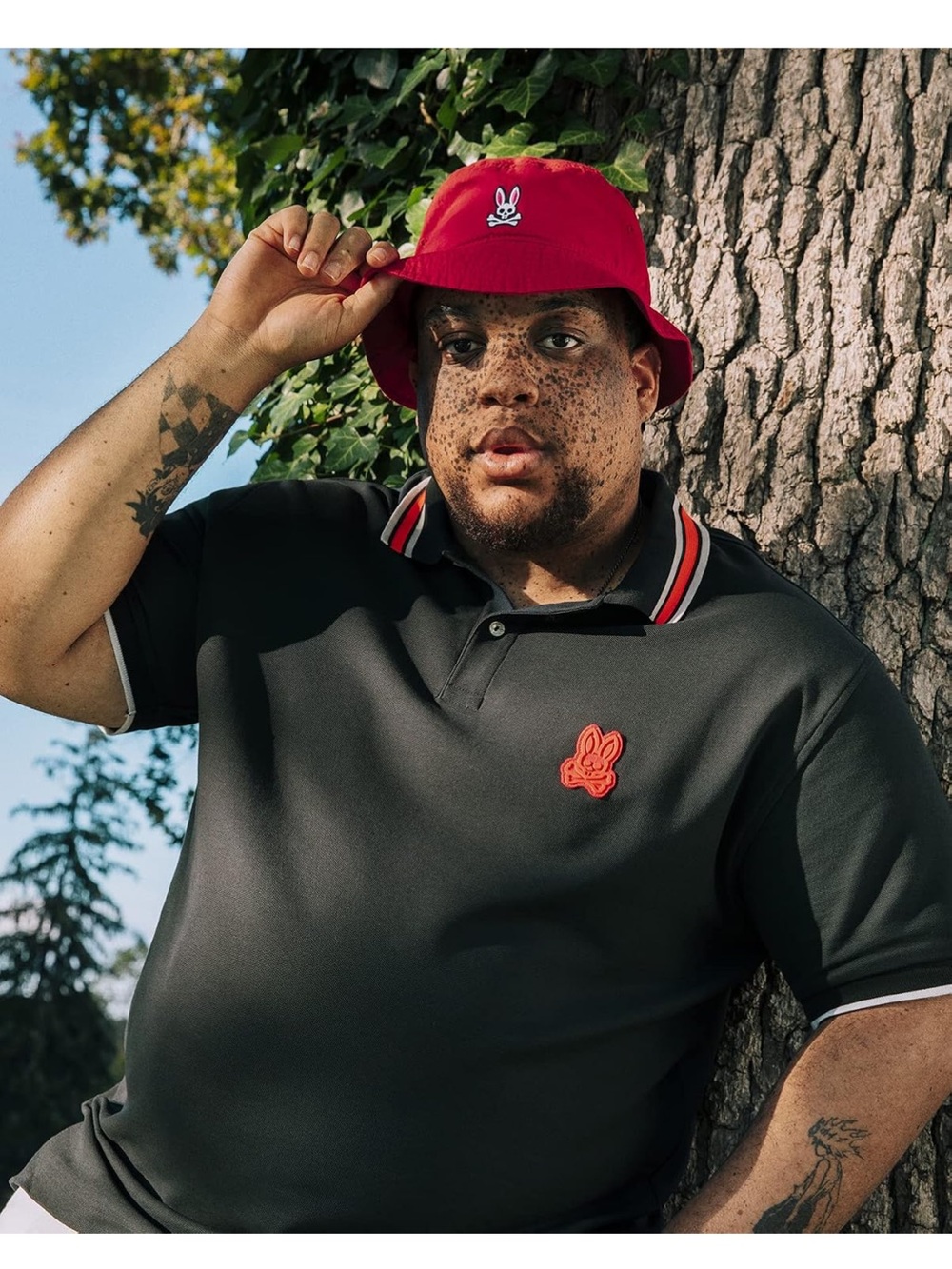 Psycho Bunny Red Bucket Hat - Picture 8 of 8